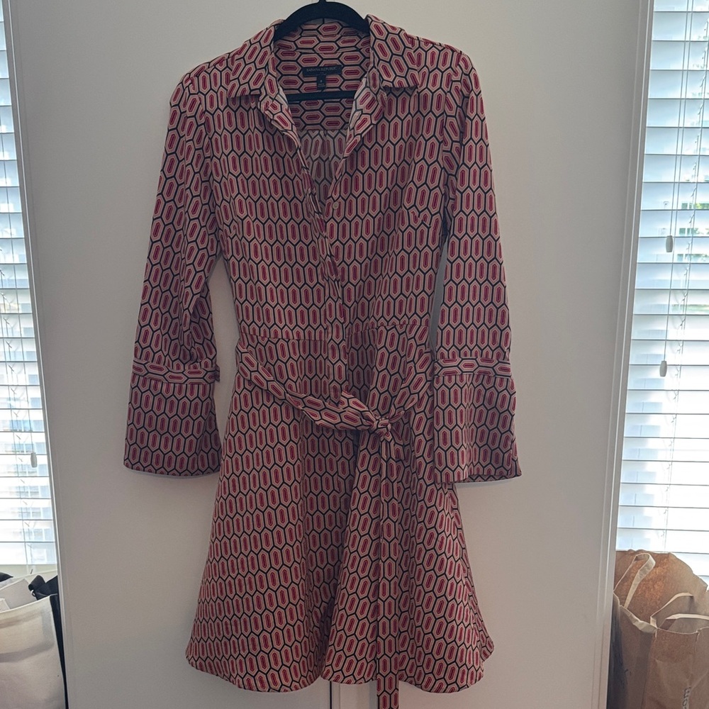 Banana Republic Geometric Long Sleeve Dress